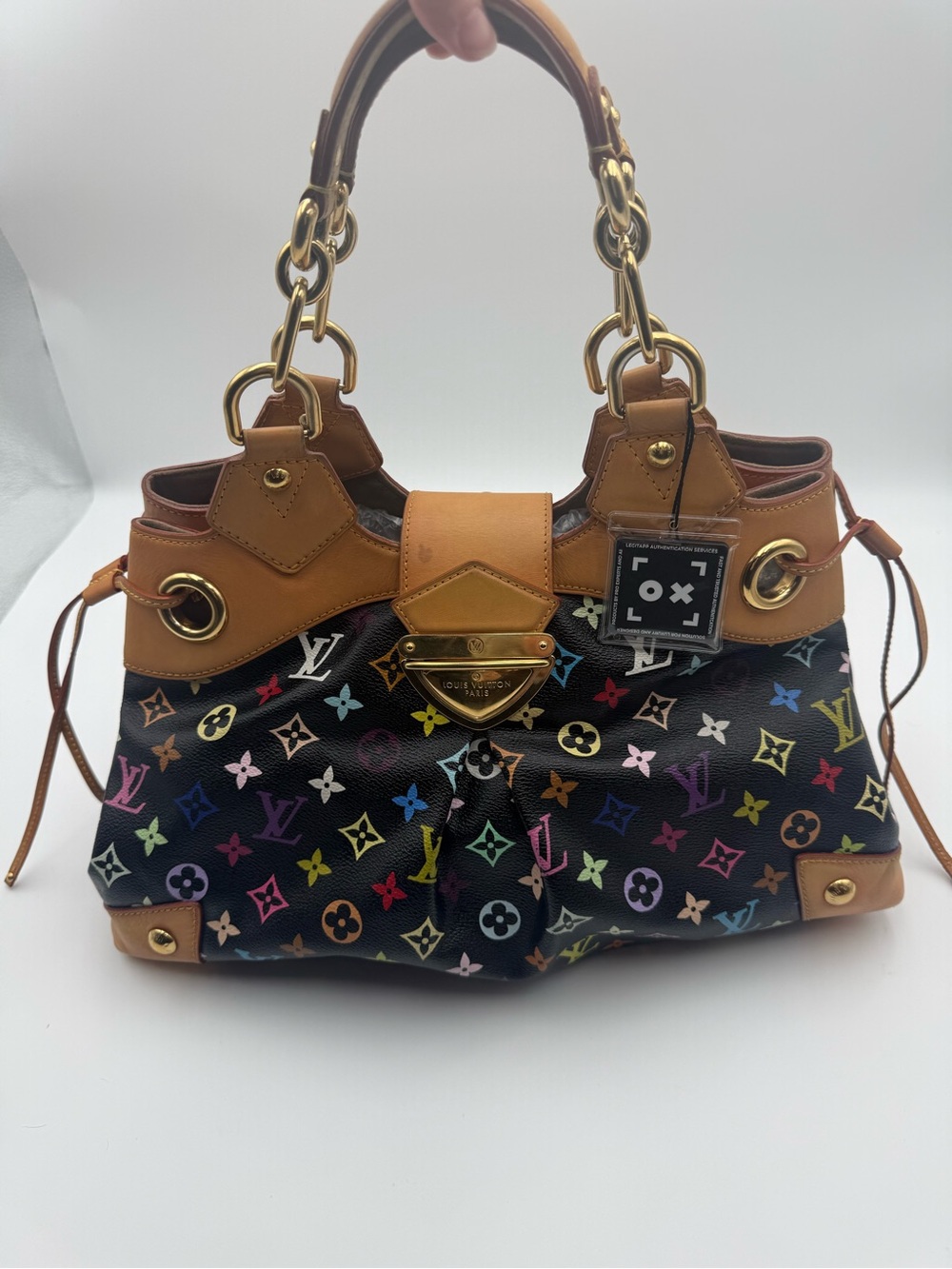 Louis Vuitton Multicolor Monogram Black Canvas Murakami Ursula Bag